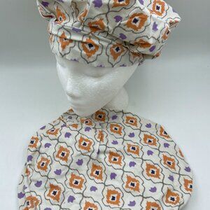 Scrub Medical Surgery Hat 4-piece Women Men Bouffant Cap Cotton One Size